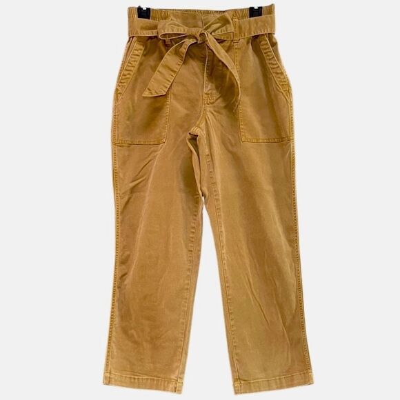 CAbi Discovery Paper Bag Cropped Pants in Golden Tan Women’s 4 - Picture 3 of 9